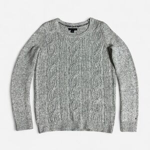 Grey cable knit sweater - TOMMY HILFIGER (Size XS)
